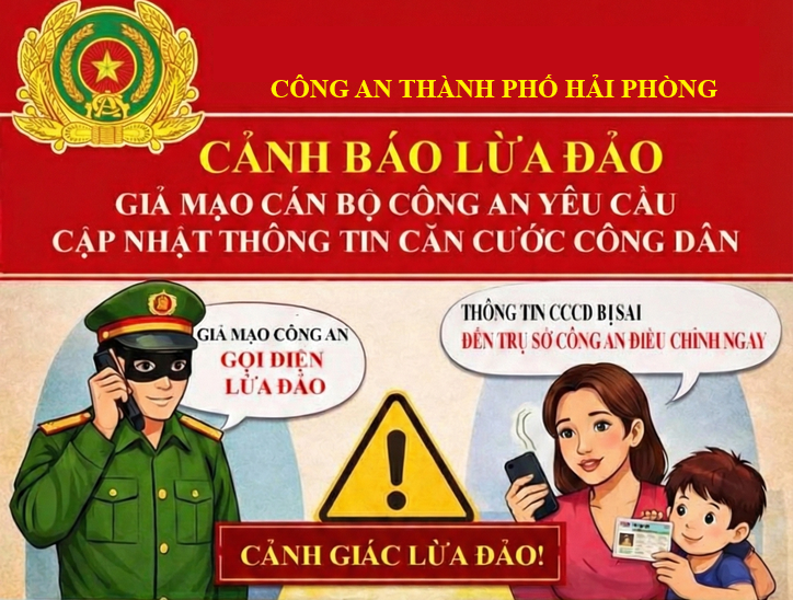 Cảnh báo lừa đảo giả mạo cán bộ Công an yêu cầu cập nhật thông tin Căn cước công dân nhằm mục đích lừa đảo, chiếm đoạt tài sản